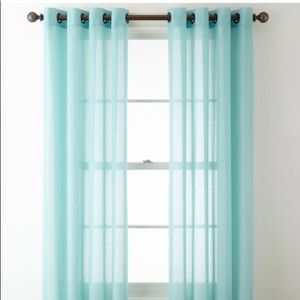 Aqua panel curtains